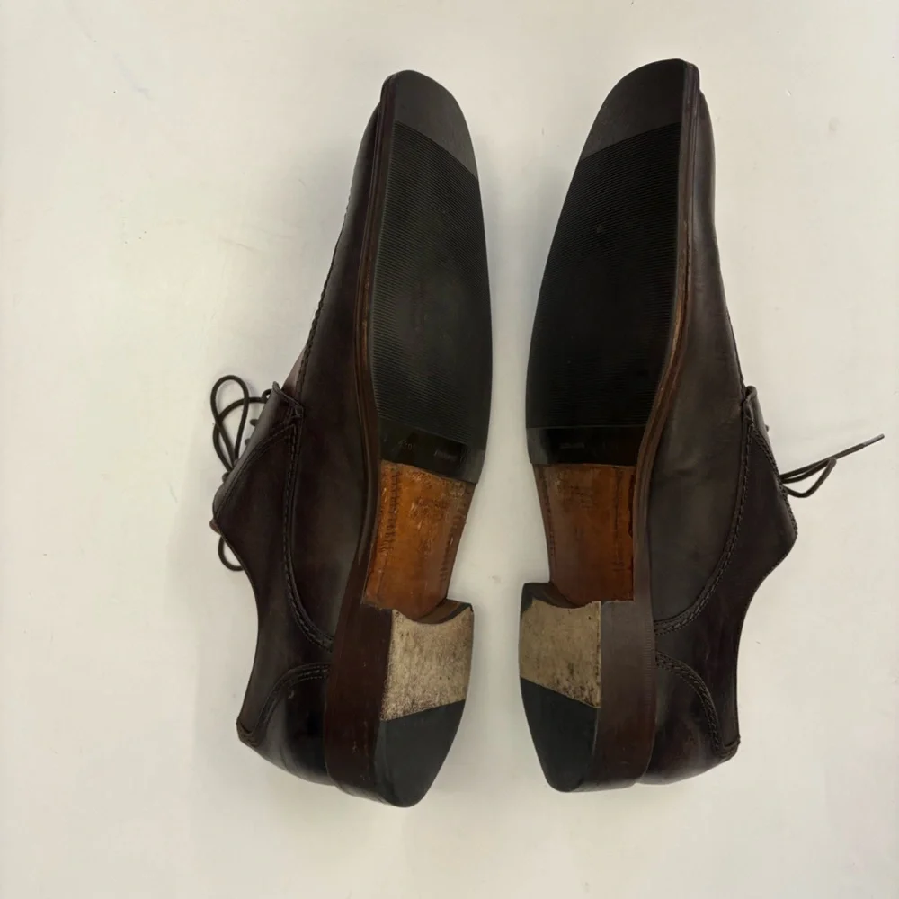 Calzoleria Toscana || Italian Leather Oxford Dress Shoes Brown‎ EU 44